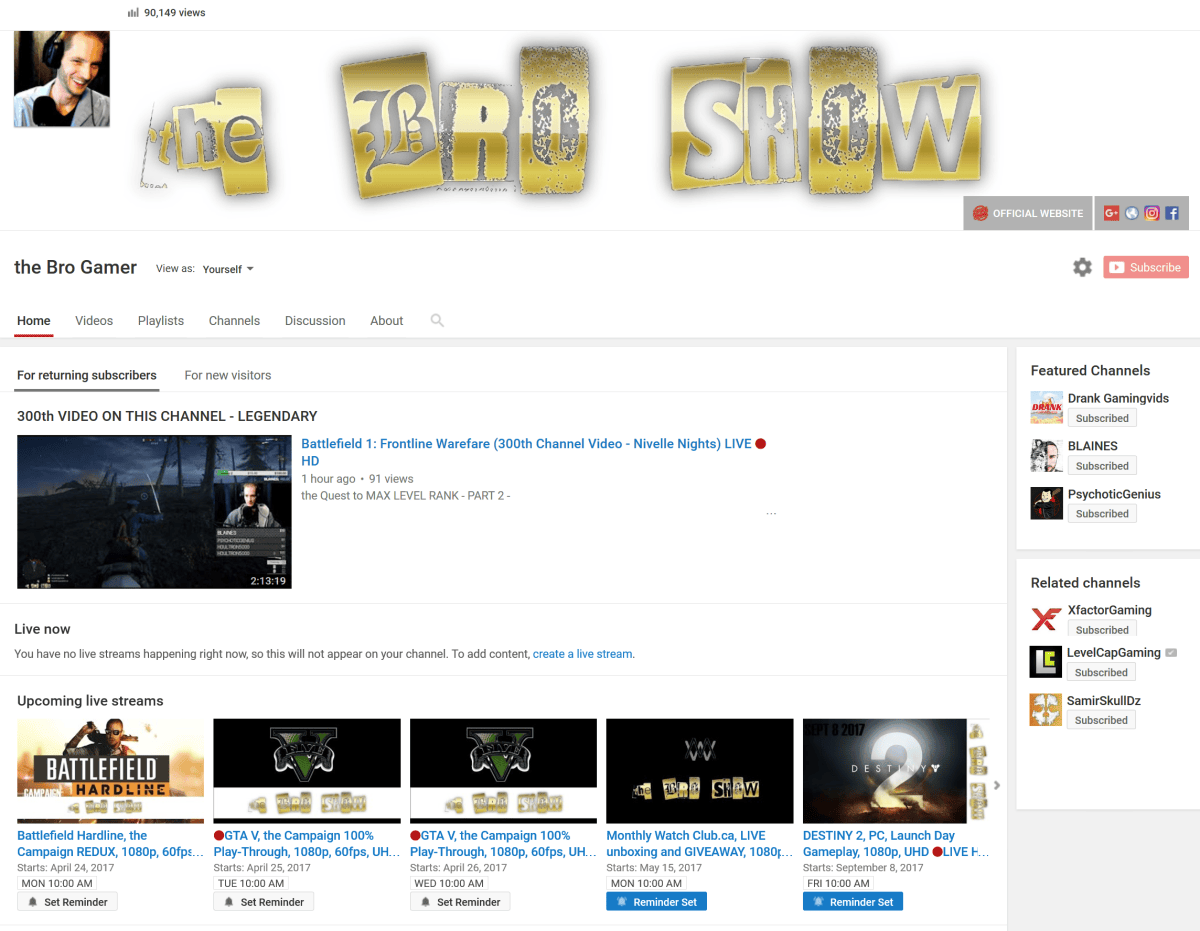 90,000 VIEWS on the BRO&nbsp;SHOW!