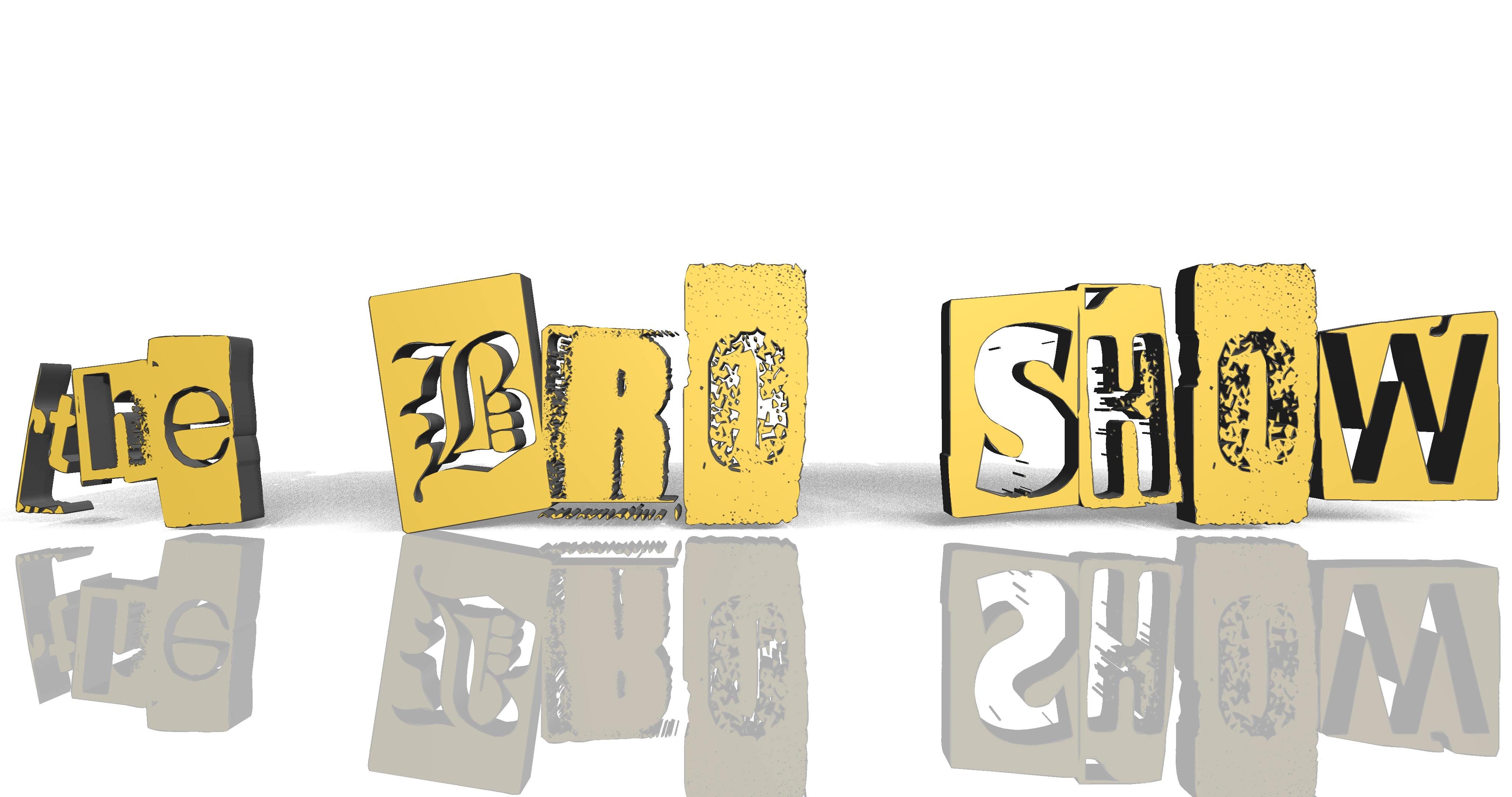 the bro show gold metalic #D4AF37 3d TRANS