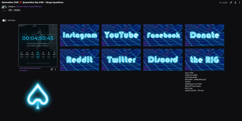 How to setup your links on TWITCH